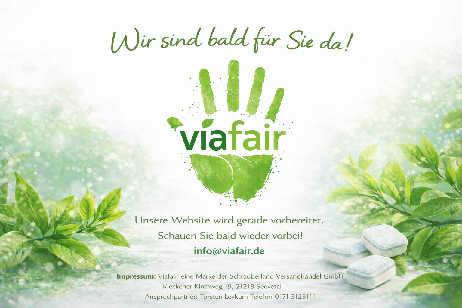 viafair – Wir sind bald für Sie da